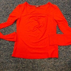 Shein Red Ribbed Top sz. L